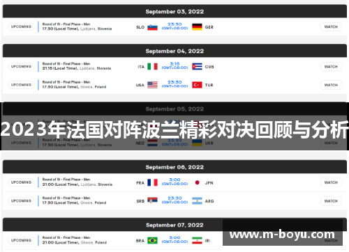 2023年法国对阵波兰精彩对决回顾与分析
